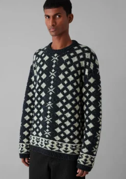 TOAST Donegal Wool Jacquard Sweater- Knitwear