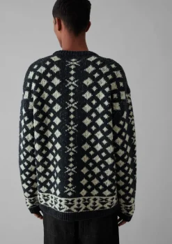 TOAST Donegal Wool Jacquard Sweater- Knitwear