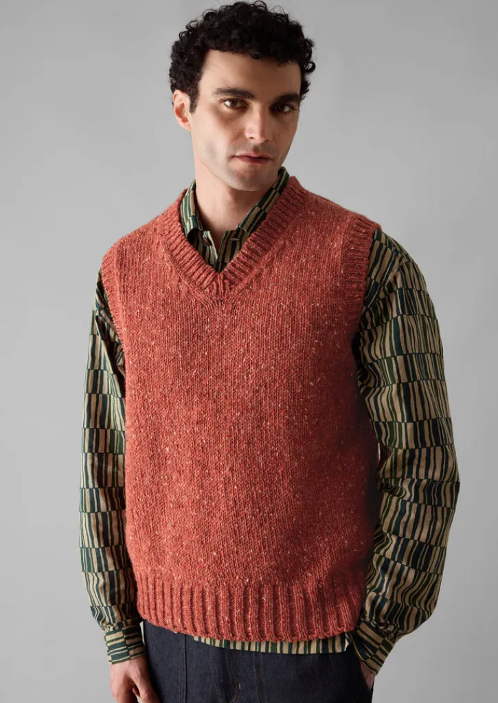 TOAST Donegal Wool Knitted Tank- Knitwear
