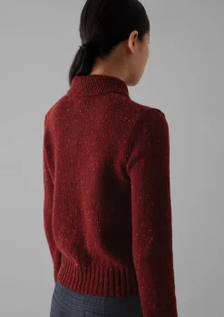 TOAST Donegal Wool Round Collar Cardigan-Women Knitwear