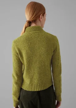 TOAST Donegal Wool Round Collar Cardigan-Women Knitwear