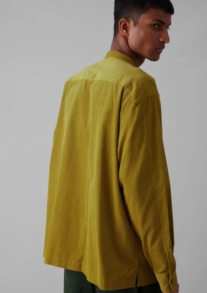 TOAST Dropped Shoulder Organic Cord Grandad Shirt- Cord|Shirts