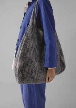 TOAST Etched Check Linen Bag-Women Bags & Belts