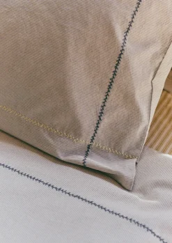 TOAST Fine Stripe Organic Cotton Duvet Cover- Textiles|Bed Linen