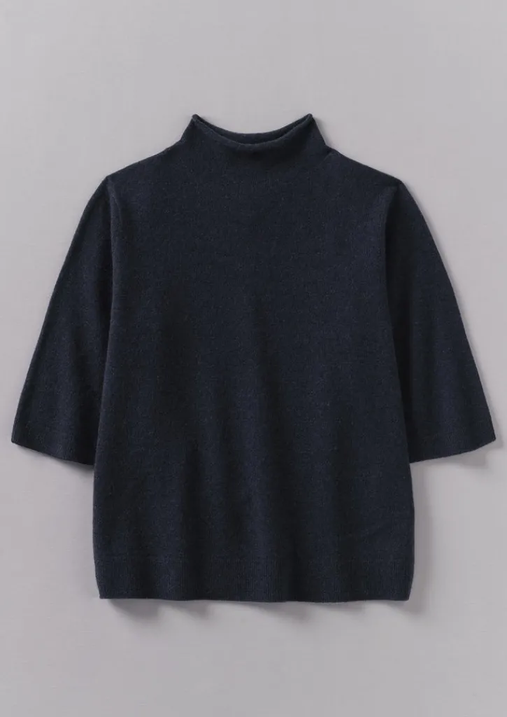 TOAST Fine Wool Cashmere Half Sleeve Sweater-Women Cashmere|Knitwear