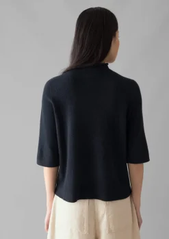 TOAST Fine Wool Cashmere Half Sleeve Sweater-Women Cashmere|Knitwear