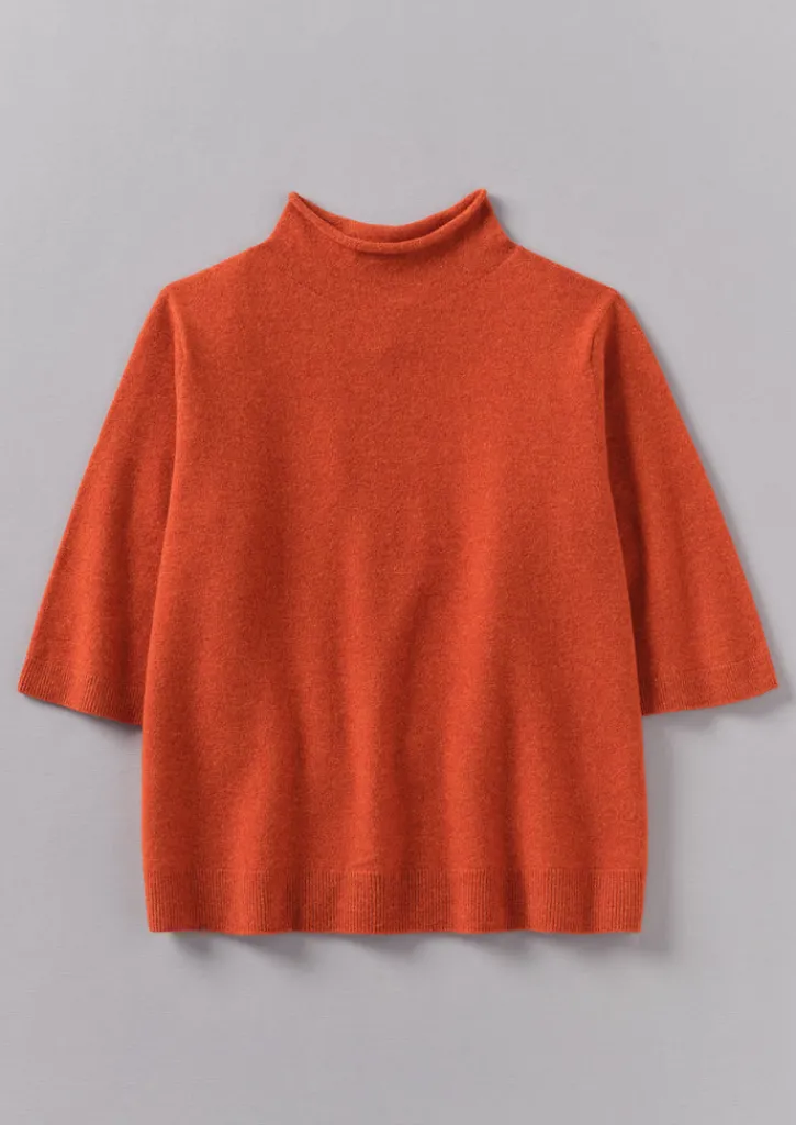 TOAST Fine Wool Cashmere Half Sleeve Sweater-Women Cashmere|Knitwear
