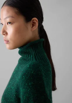 TOAST Flecky Wool Cashmere High Neck Sweater-Women Cashmere|Knitwear