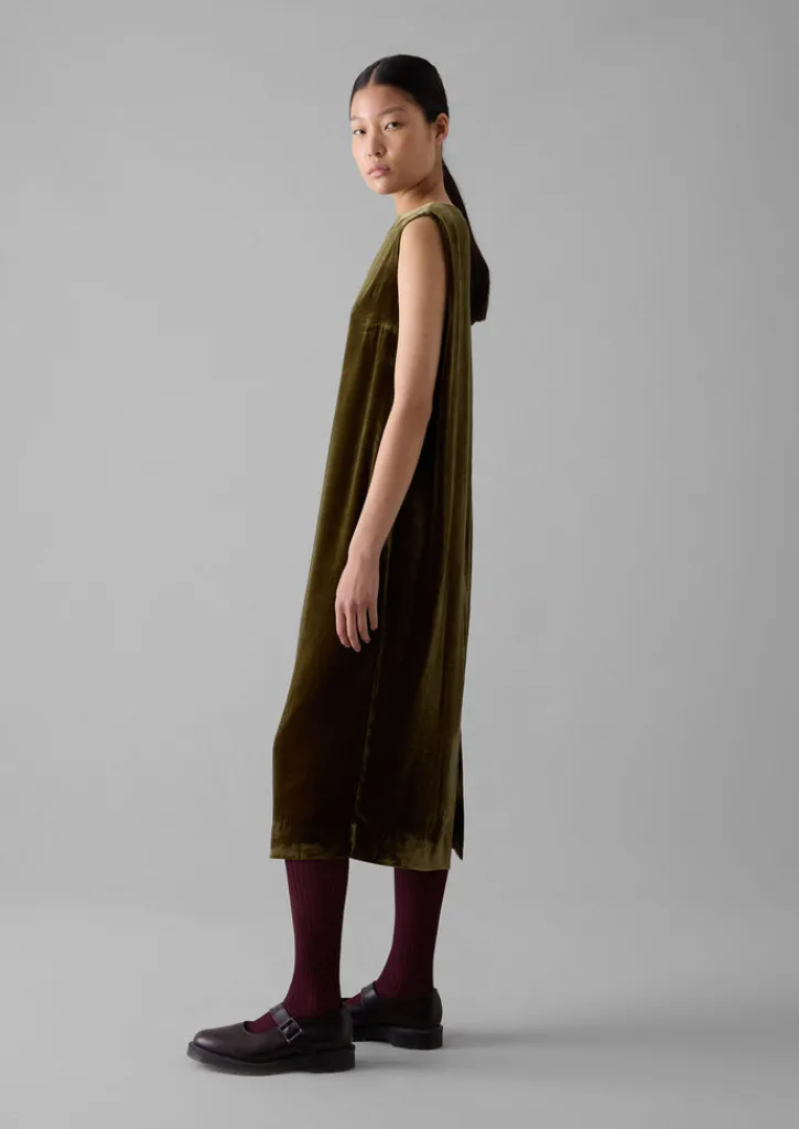 TOAST Fluid Silk Velvet Dress-Women Velvet|Dresses