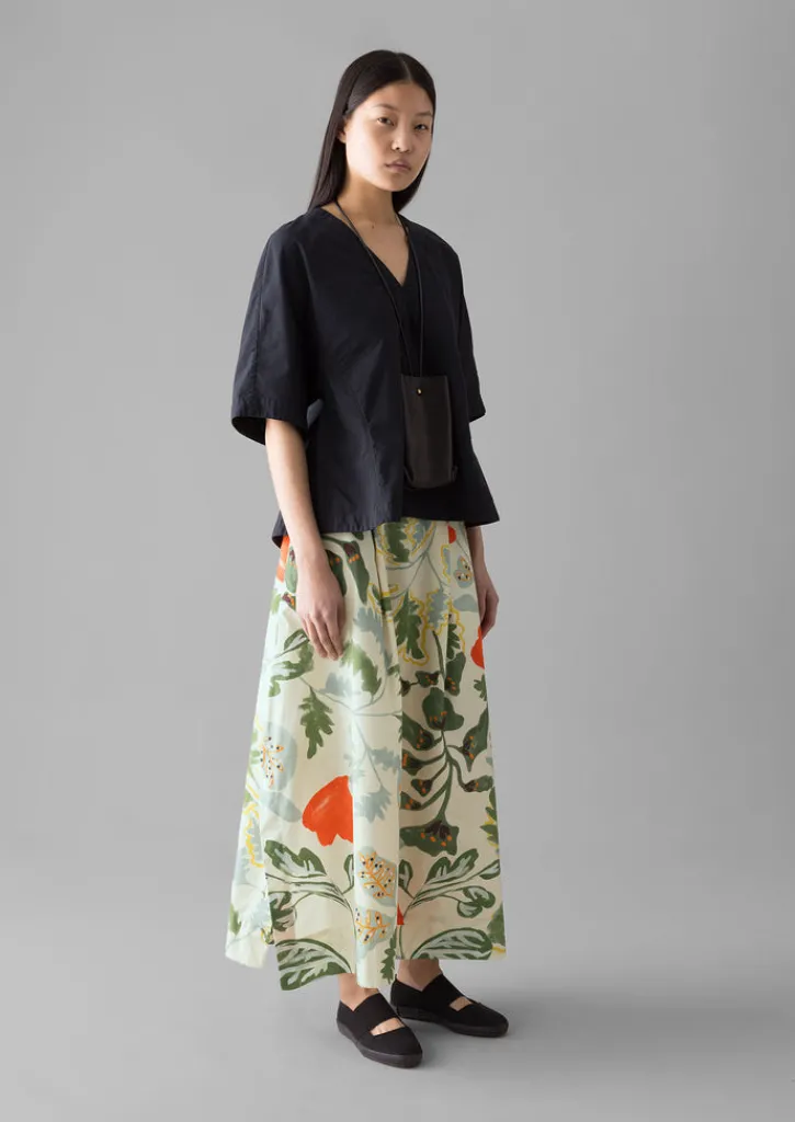 TOAST Foliage Print Poplin Skirt-Women Skirts