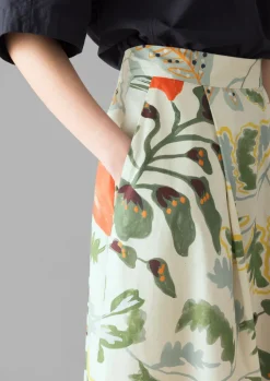 TOAST Foliage Print Poplin Skirt-Women Skirts