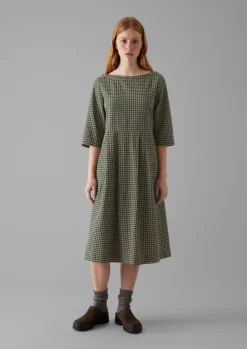 TOAST Franca Cotton Gingham Seersucker Dress-Women Dresses