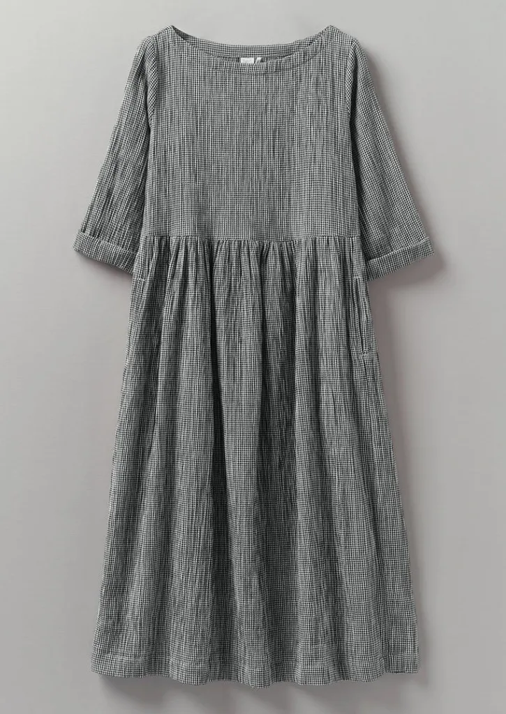 TOAST Freya Gingham Crinkle Cotton Dress-Women Loungewear|Dresses