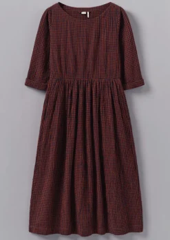 TOAST Freya Gingham Crinkle Cotton Dress-Women Loungewear|Dresses