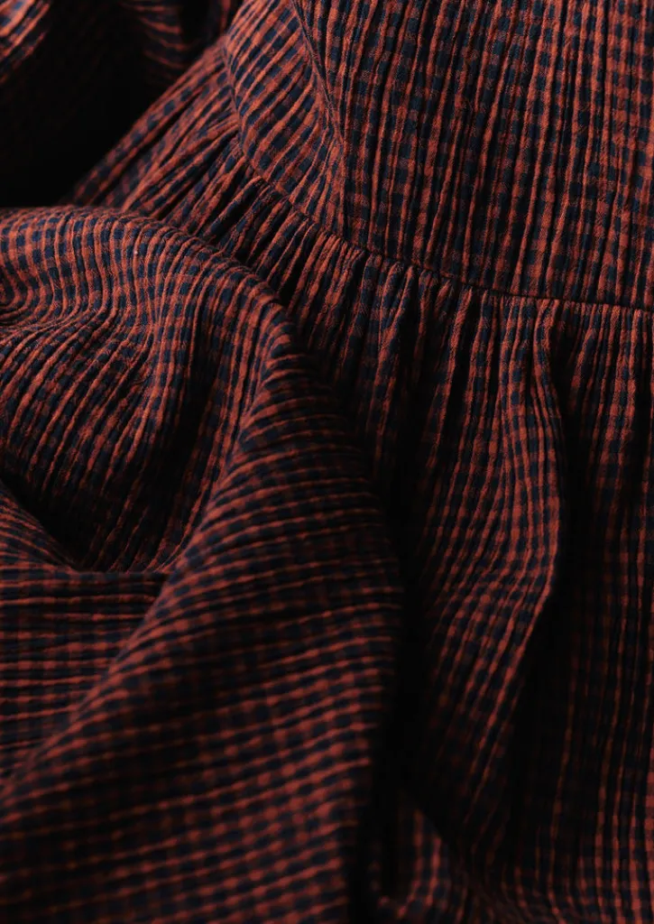 TOAST Freya Gingham Crinkle Cotton Dress-Women Loungewear|Dresses