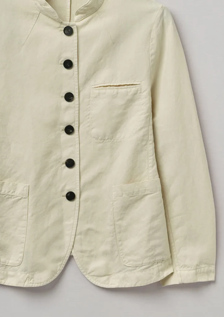 TOAST Garment Dyed Cotton Linen Neat Jacket-Women Coats & Jackets