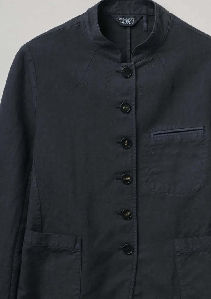 TOAST Garment Dyed Cotton Linen Neat Jacket-Women Coats & Jackets