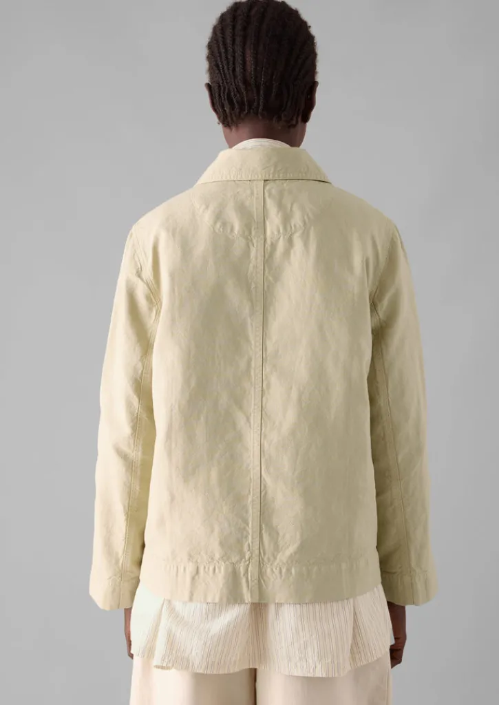 TOAST Garment Dyed Cotton Linen Jacket-Women Linen|Coats & Jackets
