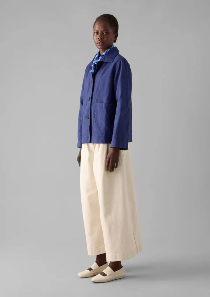 TOAST Garment Dyed Cotton Linen Jacket-Women Linen|Coats & Jackets