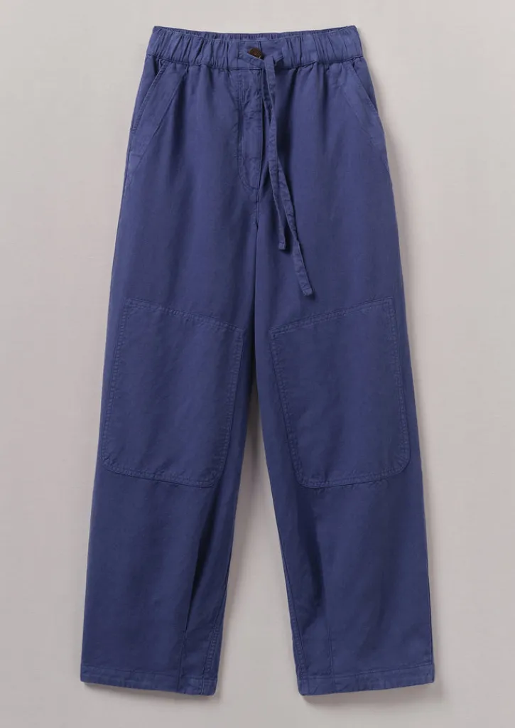 TOAST Garment Dyed Cotton Linen Canvas Trousers-Women Linen|Trousers