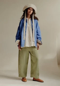 TOAST Garment Dyed Linen Oversized Shirt-Women Linen|Loungewear