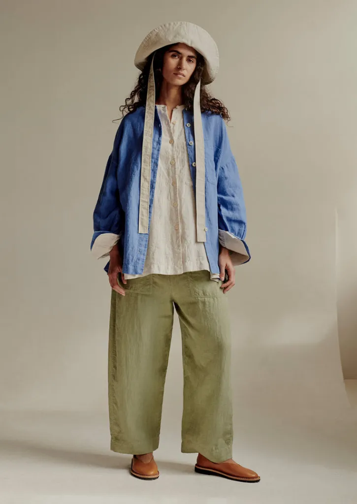 TOAST Garment Dyed Linen Oversized Shirt-Women Linen|Loungewear