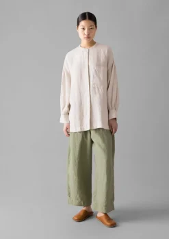 TOAST Garment Dyed Linen Oversized Shirt-Women Linen|Loungewear