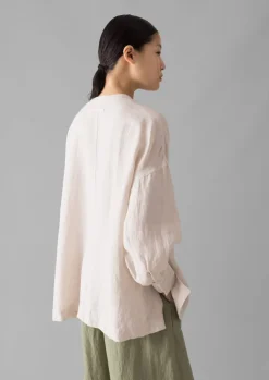 TOAST Garment Dyed Linen Oversized Shirt-Women Linen|Loungewear
