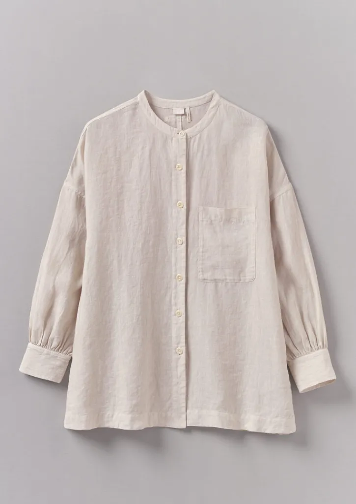 TOAST Garment Dyed Linen Oversized Shirt-Women Linen|Loungewear