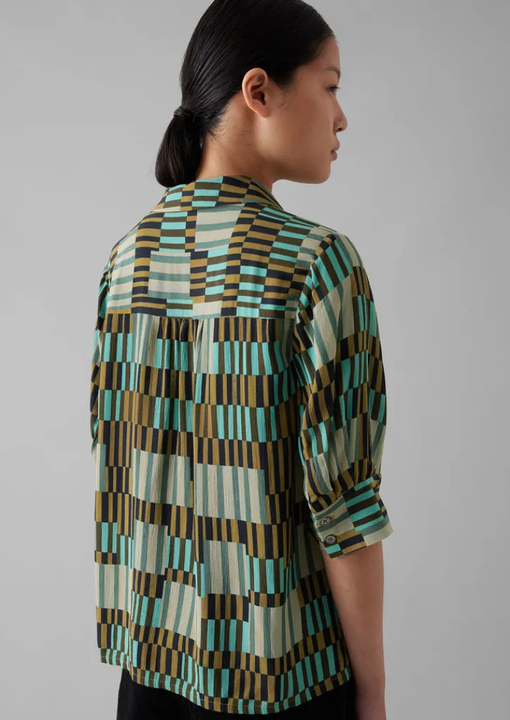 TOAST Gia Irregular Check Print Shirt-Women Shirts|Tops & Tees
