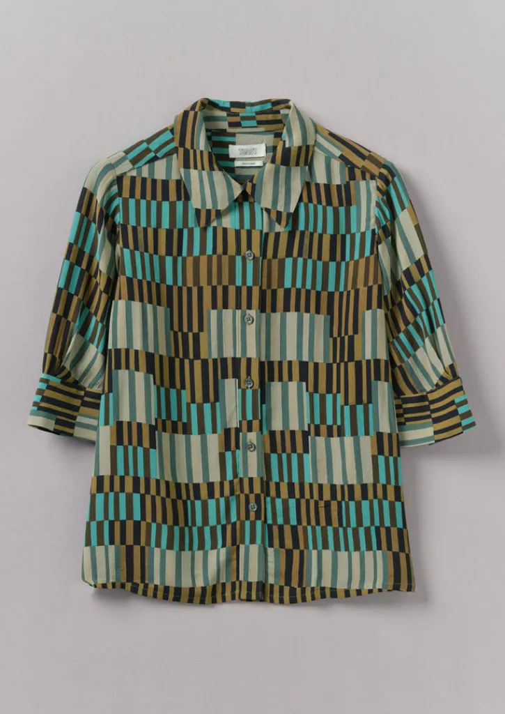 TOAST Gia Irregular Check Print Shirt-Women Shirts|Tops & Tees