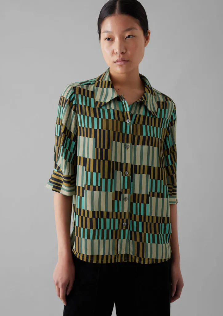 TOAST Gia Irregular Check Print Shirt-Women Shirts|Tops & Tees
