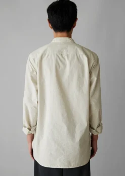 TOAST Grandad Collar Stripe Pullover Shirt- Shirts