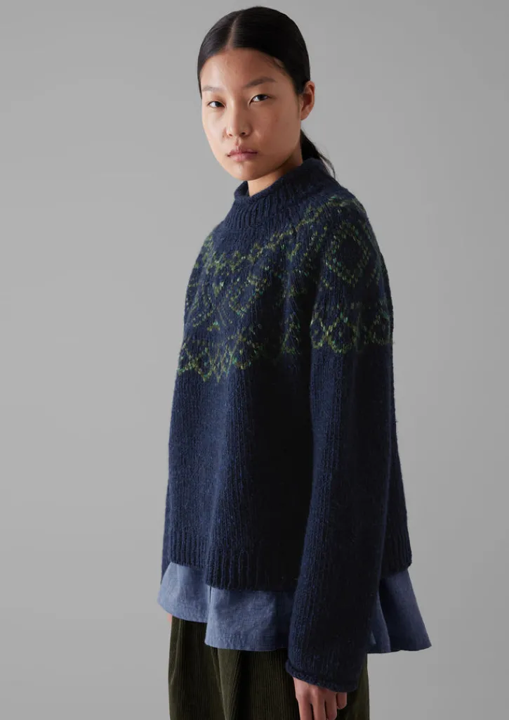 TOAST Graphic Yoke Sweater-Women Knitwear