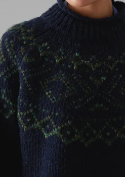 TOAST Graphic Yoke Sweater-Women Knitwear