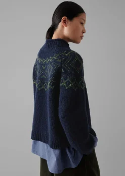 TOAST Graphic Yoke Sweater-Women Knitwear