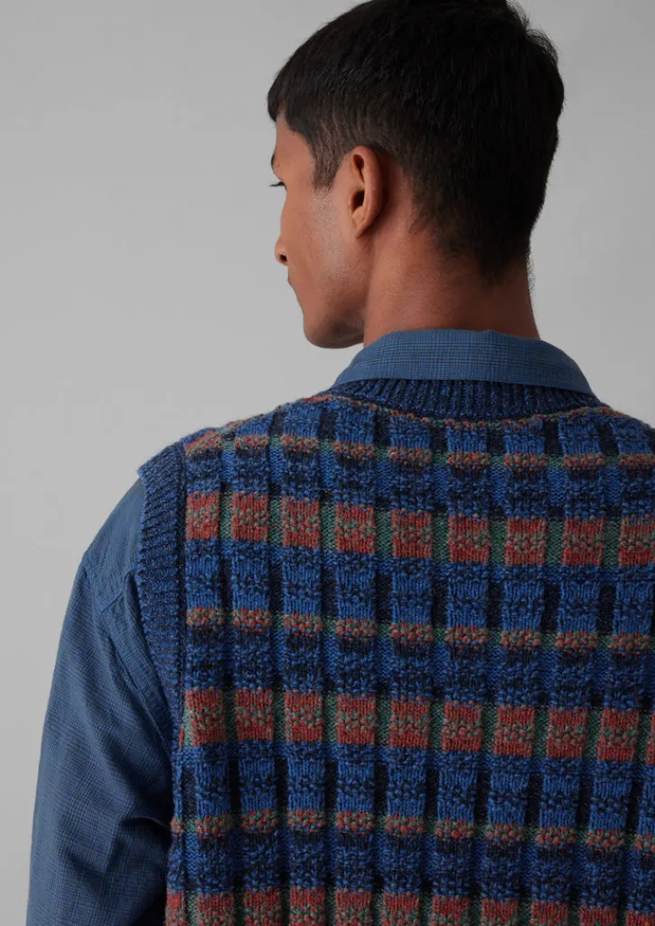 TOAST Grid Stitch Tank Top- Tops & Tees|Knitwear