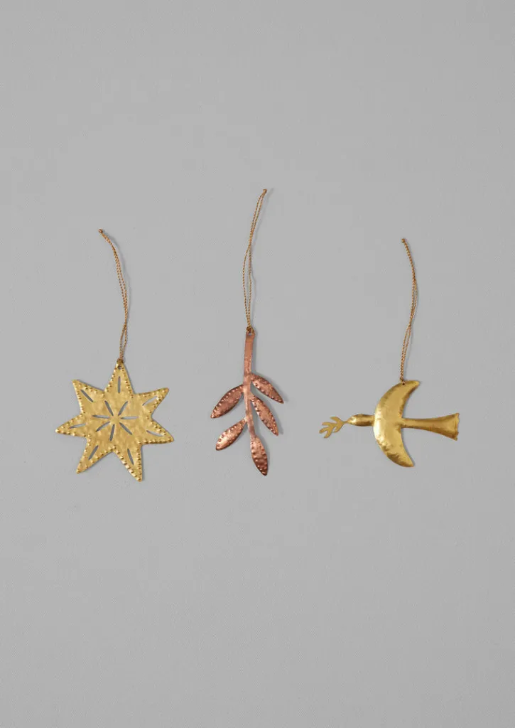 TOAST Hammered Metal Dove Decoration- Christmas Decorations