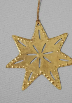 TOAST Hammered Metal Star Decoration- Christmas Decorations