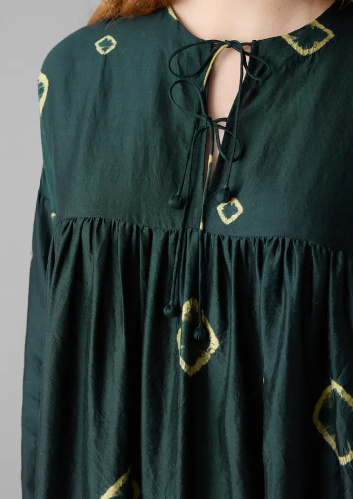 TOAST Hand Bandhini Silk Dress-Women Dresses