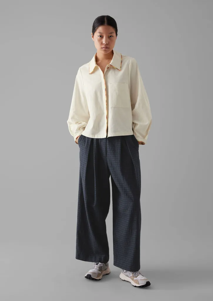 TOAST Hand Embroidered Textured Cotton Shirt-Women Shirts|Tops & Tees