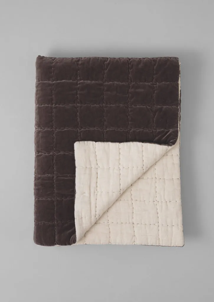 TOAST Hand Stitched Velvet Bedspread- Textiles|Blankets & Throws