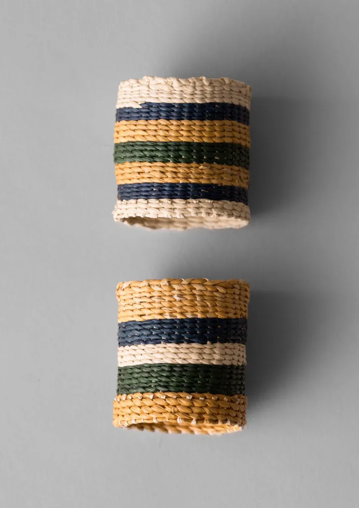 TOAST Hand Woven Iraca Napkin Rings- Textiles|Kitchen