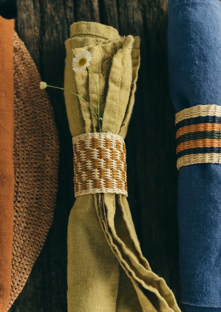 TOAST Hand Woven Iraca Napkin Rings- Textiles|Kitchen