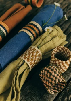 TOAST Hand Woven Iraca Napkin Rings- Textiles