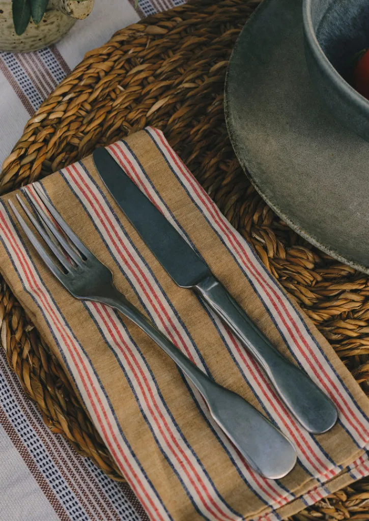 TOAST Hand Woven Stripe Napkin Set- Textiles|Tableware
