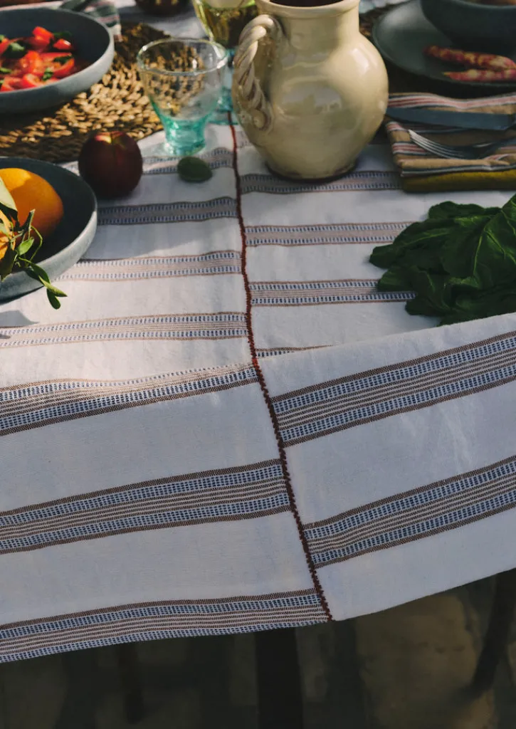 TOAST Hand Woven Stripe Tablecloth- Textiles|Kitchen