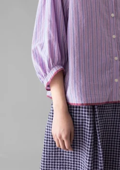 TOAST Harmony Stripe Hand Woven Mulmul Shirt-Women Shirts|Tops & Tees