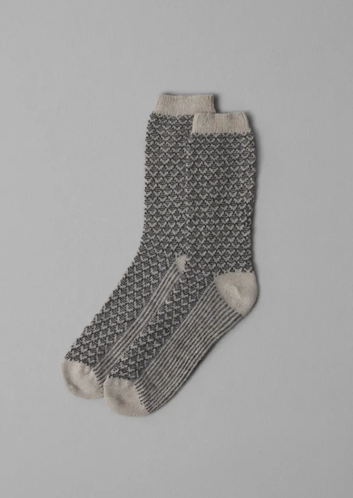 TOAST Honeycomb Stitch Wool Socks-Women Socks & Tights