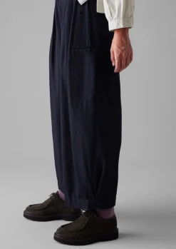 TOAST Cotton Twill Wide Leg Trousers-Women Trousers
